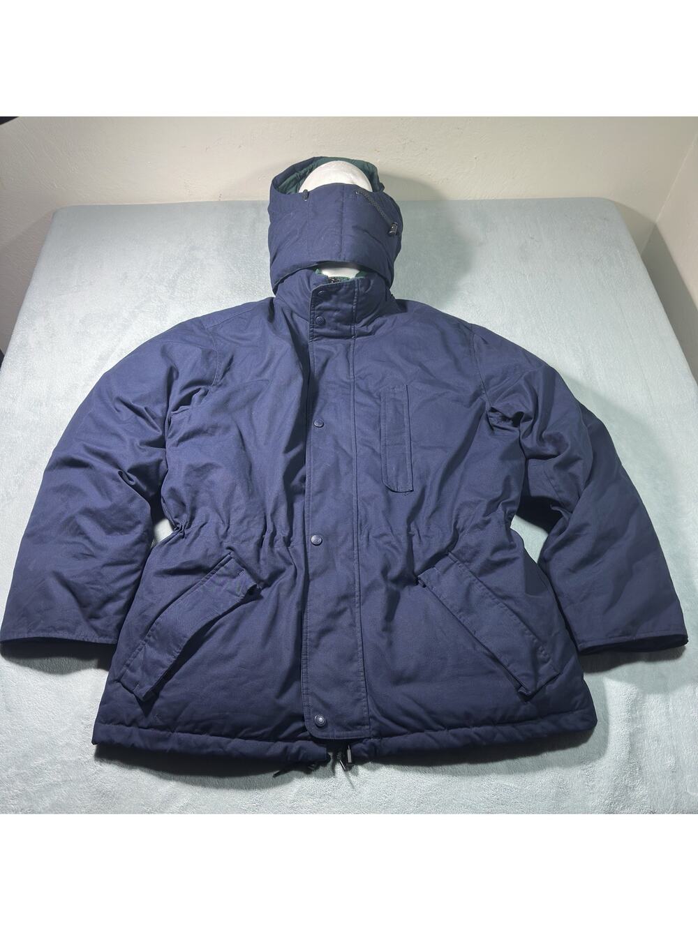 Y2k 2000s Eddie Bauer Goose Down Ridge Line Parka Jacket Mens Medium Hooded 90s